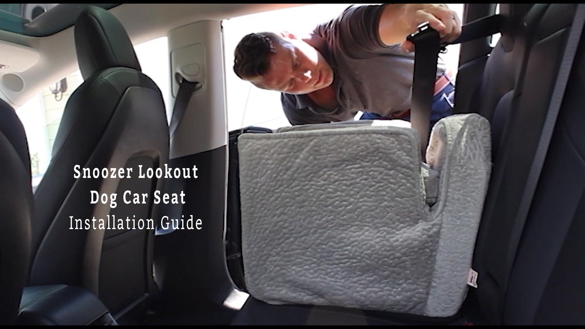 Snoozer Dog Car Seat for Dogs up to 18lbs, Lookout II, Black Quilted (S)