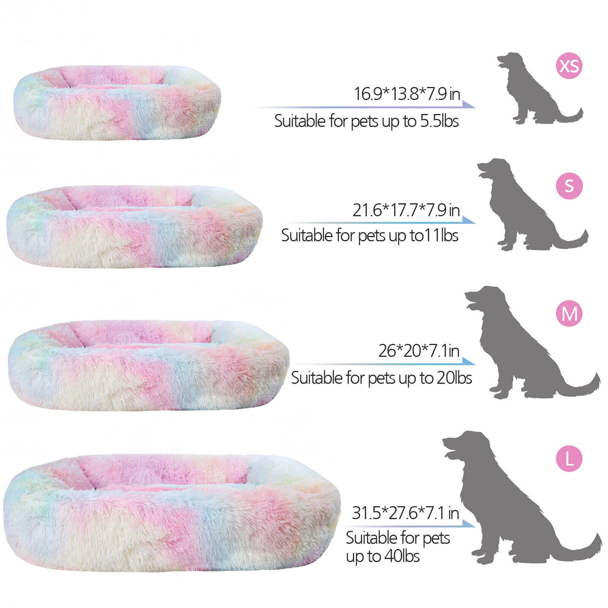 Ultra Calming Plush Dog Sofa Bed