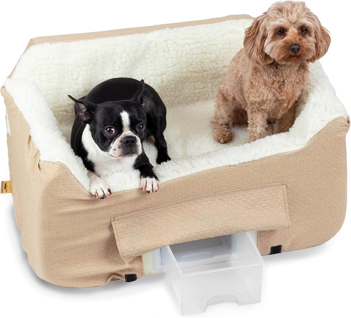 Snoozer Dog Car Seat for Dogs up to 18lbs, Lookout II, Black Quilted (S)